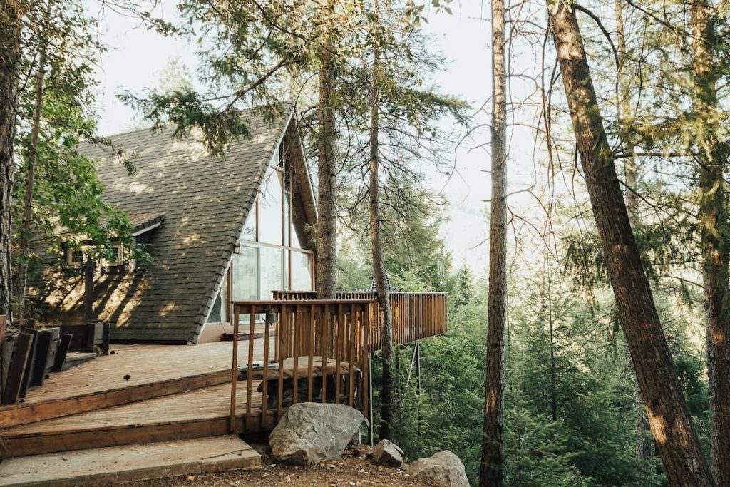 A-frame cabin for a magical airbnb elopement