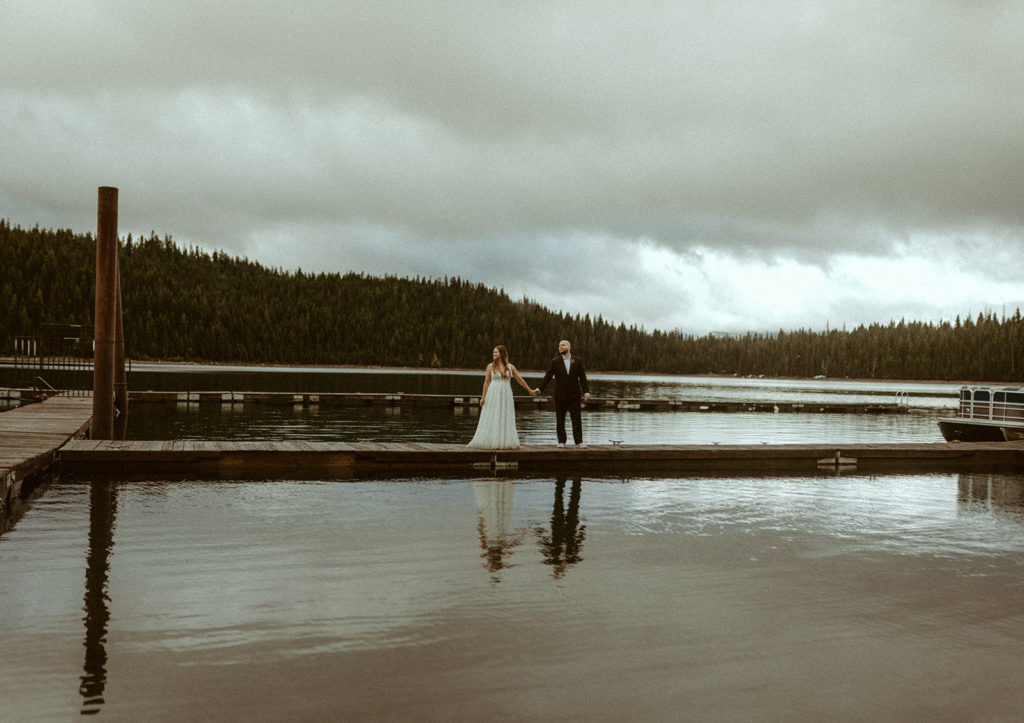elk lake elopement bridal portraits